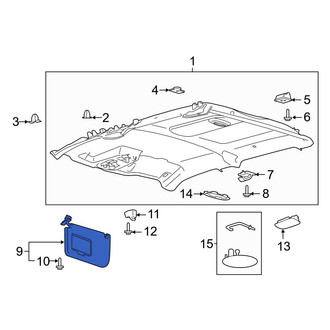 Ford OE - Left Sun Visor