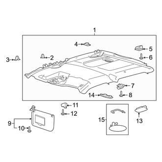 Ford OE - Cab - Interior Trim (Headliner & Visors), (SuperCrew)