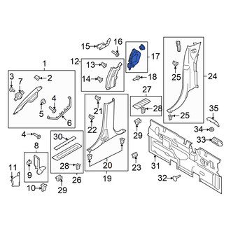 Ford OE - Left Interior Grab Bar