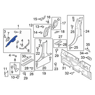 Ford OE - Right Body A-Pillar Trim Panel