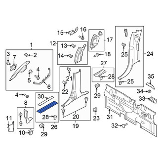 Ford OE - Front Right Door Sill Plate