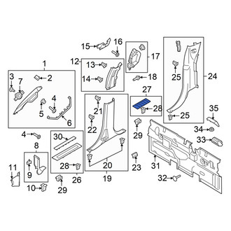 Ford OE - Front Right Door Sill Plate