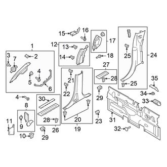 Ford OE - Cab - Interior Trim (Side & Rear Trim), (SuperCrew)