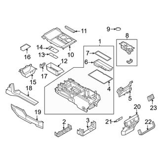 Ford OE - Front Console (Lower Console, W/O Console Shifter)