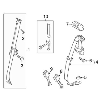Ford OE - Restraint Systems - Rear Seat Belts (SuperCab)