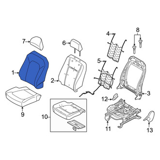 Ford OE - Front Left Seat Back Cushion Cover