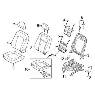 Ford OE - Seats & Tracks - Front Seat Components (Split Bench Outer Seats)