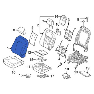 Ford OE - Front Left Seat Back Cushion Cover