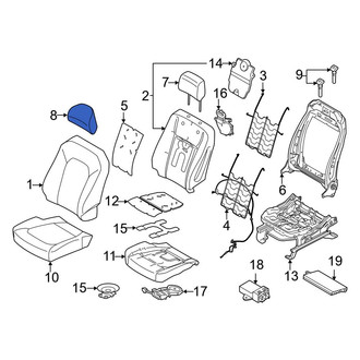 Ford OE - Rear Center Headrest Cover