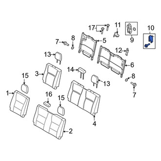 Ford OE - Rear Left Folding Seat Lock Striker