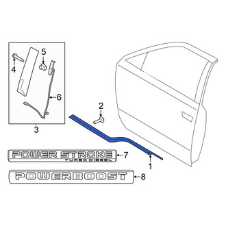 Ford OE - Front Left Door Belt Molding