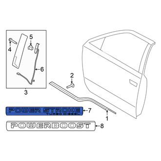 Ford OE - Right Body B-Pillar Molding