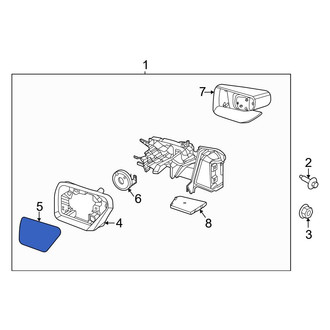 Ford OE - Front Right Door Mirror Glass