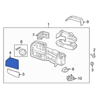 Ford OE - Front Left Door Mirror Glass