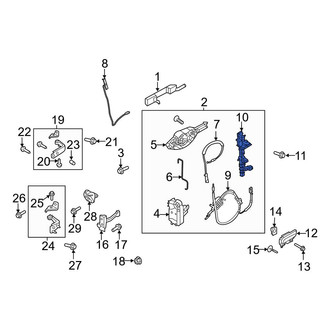 Ford OE - Front Left Door Lock Rod Cover
