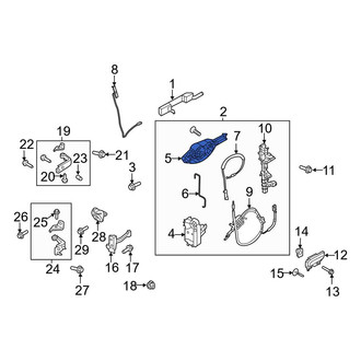 Ford OE - Front Left Exterior Door Handle Base
