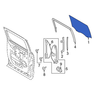 Ford OE - Front Right Door Glass