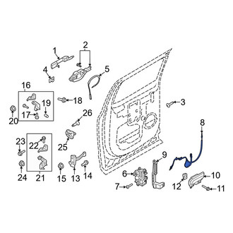 Ford OE - Rear Left Lower Door Latch Cable