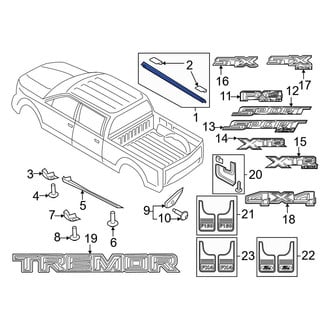 Ford OE - Rear Left Truck Bed Side Rail