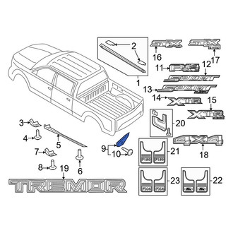 Ford OE - Rear Left Truck Bed Molding