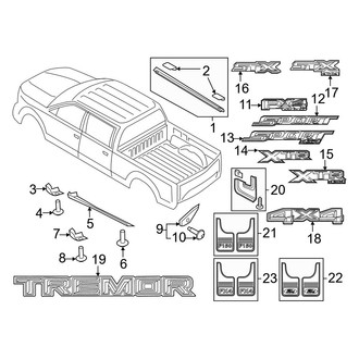 Ford OE - Pick Up Box - Exterior Trim (5.5' Box, Body Side)
