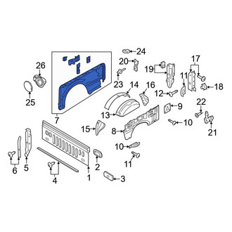 Ford OE - Rear Left Outer Truck Bed Panel