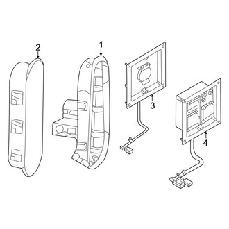 Ford OE - Pick Up Box - Electrical Components (6.5' Box), (King Ranch / Lariat / Limited / Platinum / Police Responder / SSV / XL / XLT)