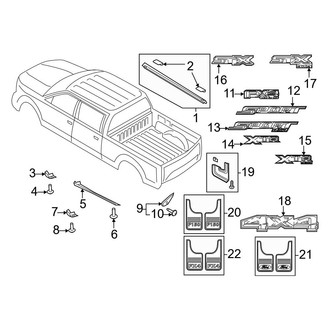 Ford OE - Pick Up Box - Exterior Trim (6.5' Box, Body Side), (King Ranch / Lariat / Limited / Platinum / Police Responder / SSV / XL / XLT)