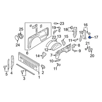Ford OE - Outer Truck Bed Panel Bolt