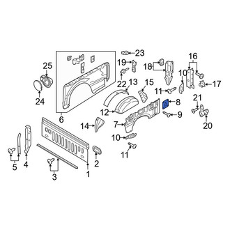 Ford OE - Rear Right Rearward Truck Bed Panel Reinforcement