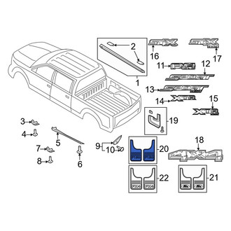 Ford OE - Rear Mud Flap Kit