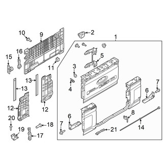 Ford OE - Tail Gate (With Split Tail Gate), (King Ranch / Lariat / Platinum / Police Responder / SSV / STX / Tremor / XL / XLT)
