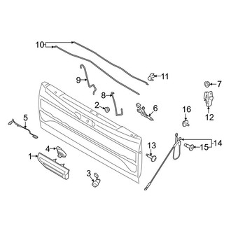 Ford OE - Tail Gate - Lock & Hardware (W/O Split Tail Gate, Manual Lock)