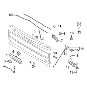 Ford OE - Tail Gate - Lock & Hardware (W/O Split Tail Gate, Power Lock)