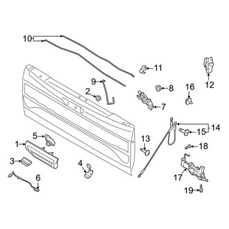 Ford OE - Tail Gate - Lock & Hardware (With Split Tail Gate, Power Lock), (King Ranch / Lariat / Platinum / Police Responder / SSV / STX / Tremor / XL / XLT)