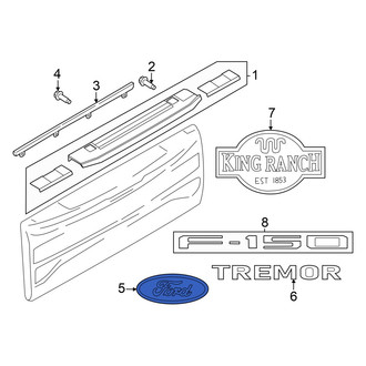 Ford OE - Rear Left Upper Tailgate Molding