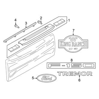 Ford OE - Tail Gate - Exterior Trim (With Split Tail Gate)