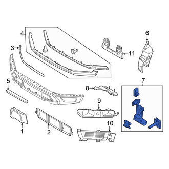 Ford OE - Front Right Radiator Support Air Duct