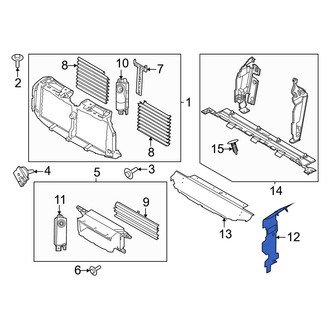 Ford OE - Front Left Radiator Support Air Deflector