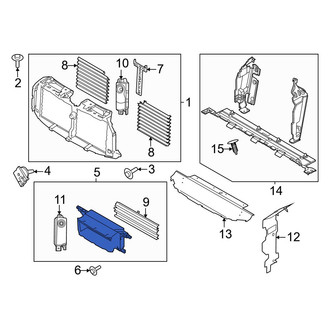 Ford OE - Front Upper Radiator Shutter Assembly