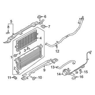 Ford OE - Cooling - Radiator & Components (Auxiliary), (5.2L)