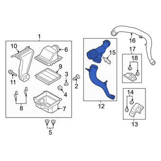 Ford OE - Rear Left Engine Air Intake Hose
