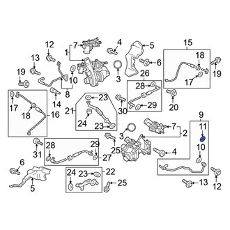 Ford OE - Right Inner Turbocharger Oil Line O-Ring