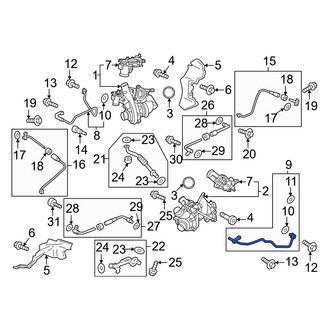 Ford OE - Left Turbocharger Oil Line