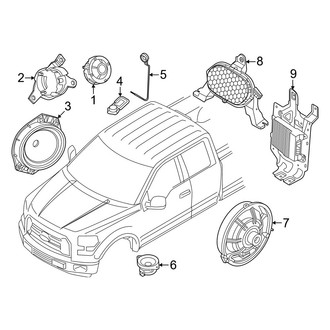 Ford OE - Instrument Panel - Sound System (Speakers), (Raptor)