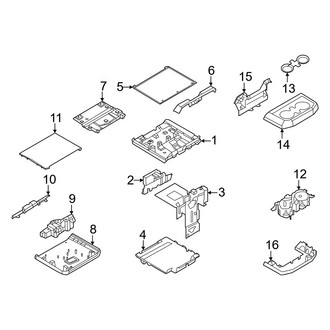 Ford OE - Front Console (Upper Console), (Raptor)
