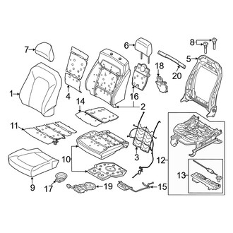 Ford OE - Seats & Tracks - Passenger Seat Components (Raptor)