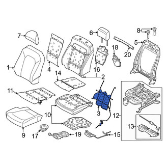 Ford OE - Front Left Seat Lumbar Support Cushion