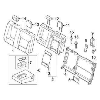 Ford OE - Seats & Tracks - Rear Seat Components (60% Side, Seat Back), (Raptor)