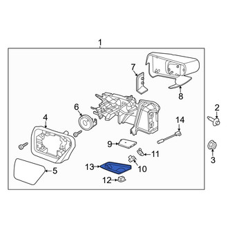 Ford OE - Front Left Outer Door Mirror Cap